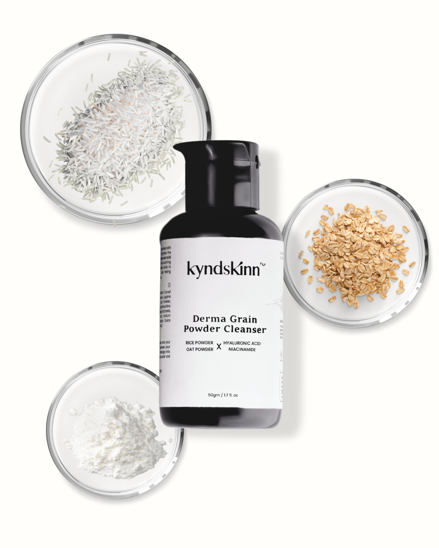 Derma Grain Powder Face Wash for bright and clear skin