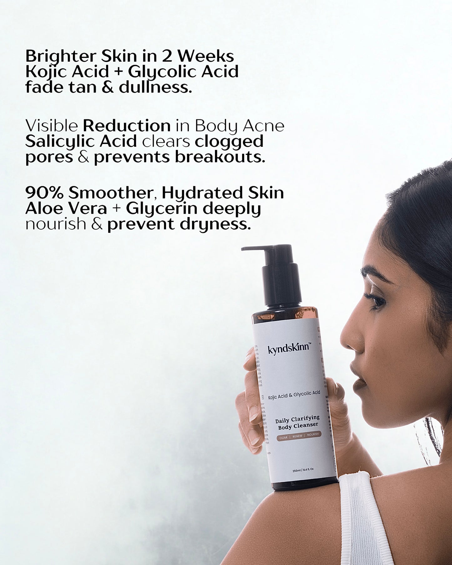 Glycolic Acid And Kojic Acid Body Wash For Dull & Acne-Prone Skin