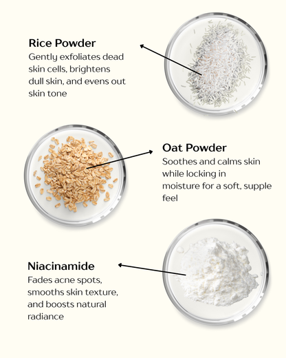 Derma Grain Powder Face Wash for bright and clear skin