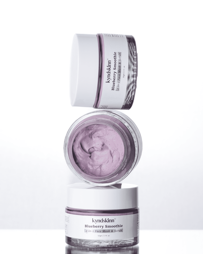 Blueberry Smoothie Face Mask + Scrub For Instant Glowing Skin And Healthy Skin